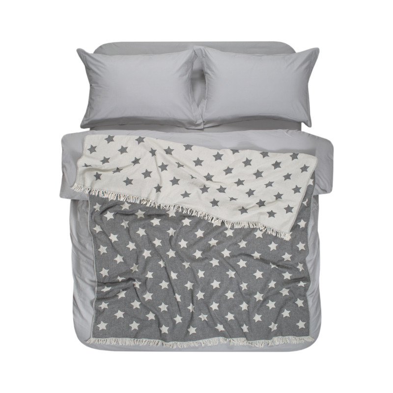 Плед Lotus Home - Star throw чорний 130*170