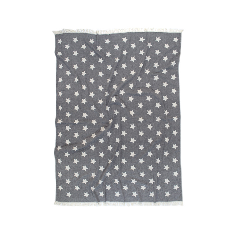 Плед Lotus Home - Star throw чорний 130*170