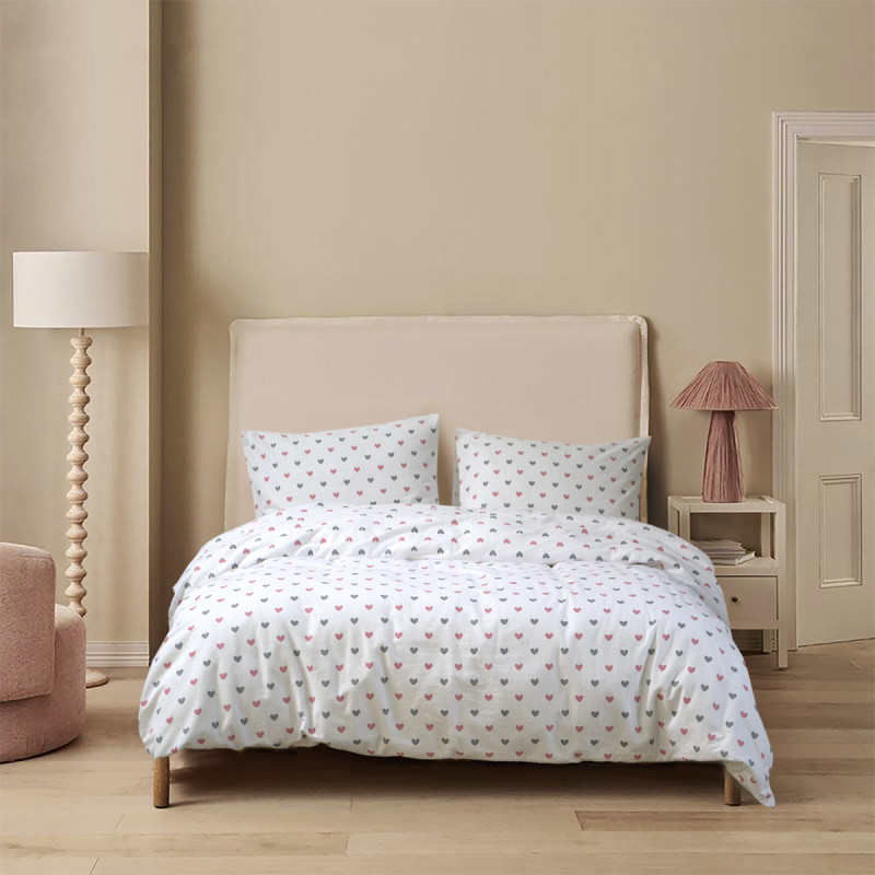 Постільна білизна Lotus Home Фланель - Small Hearts євро