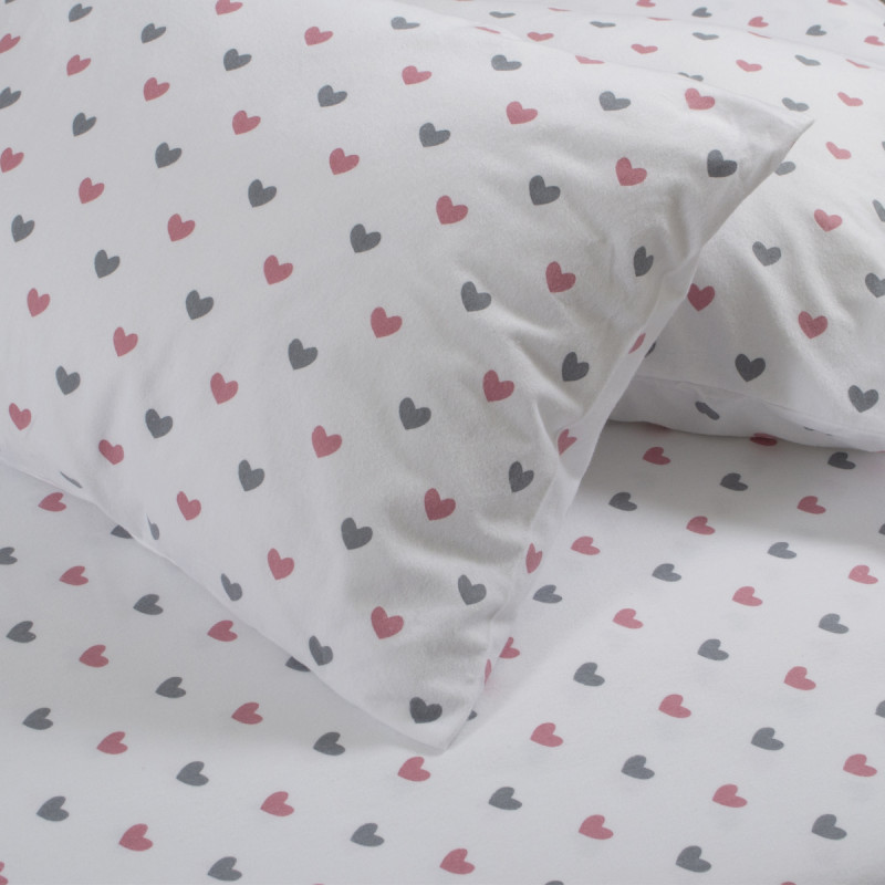 Постільна білизна Lotus Home Фланель - Small Hearts полуторний