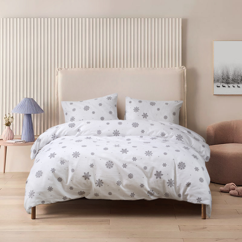 Постільна білизна Lotus Home Фланель - Crystal Snow полуторний