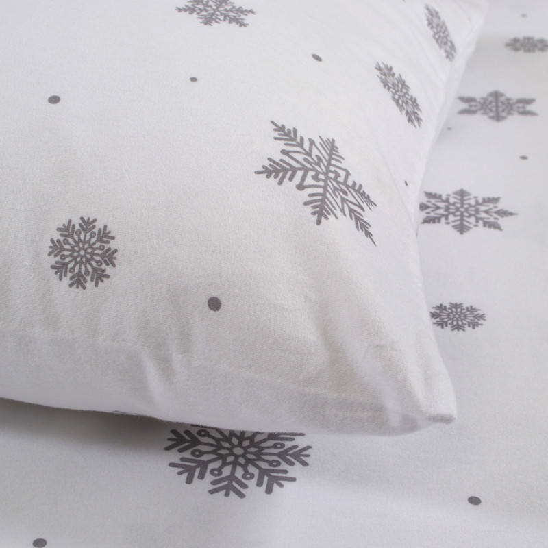 Постільна білизна Lotus Home Фланель - Crystal Snow полуторний