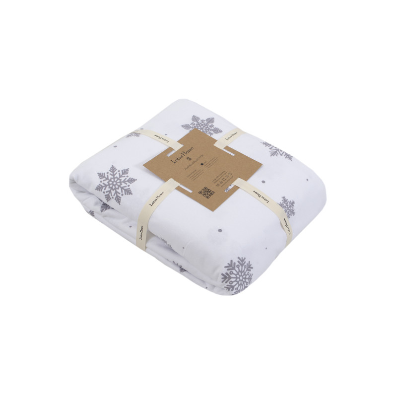 Постільна білизна Lotus Home Фланель - Crystal Snow полуторний