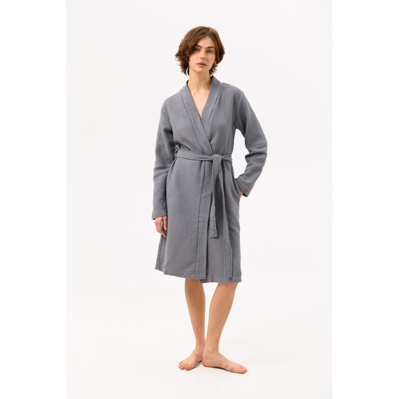 Халат-кімоно Lotus Home - Enika сірий S/M
