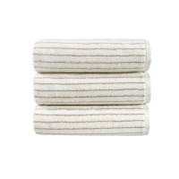 Рушник Lotus Home Готель Premium - Microcotton Stripe Ecru-Kahve 70*140 550 г/м²