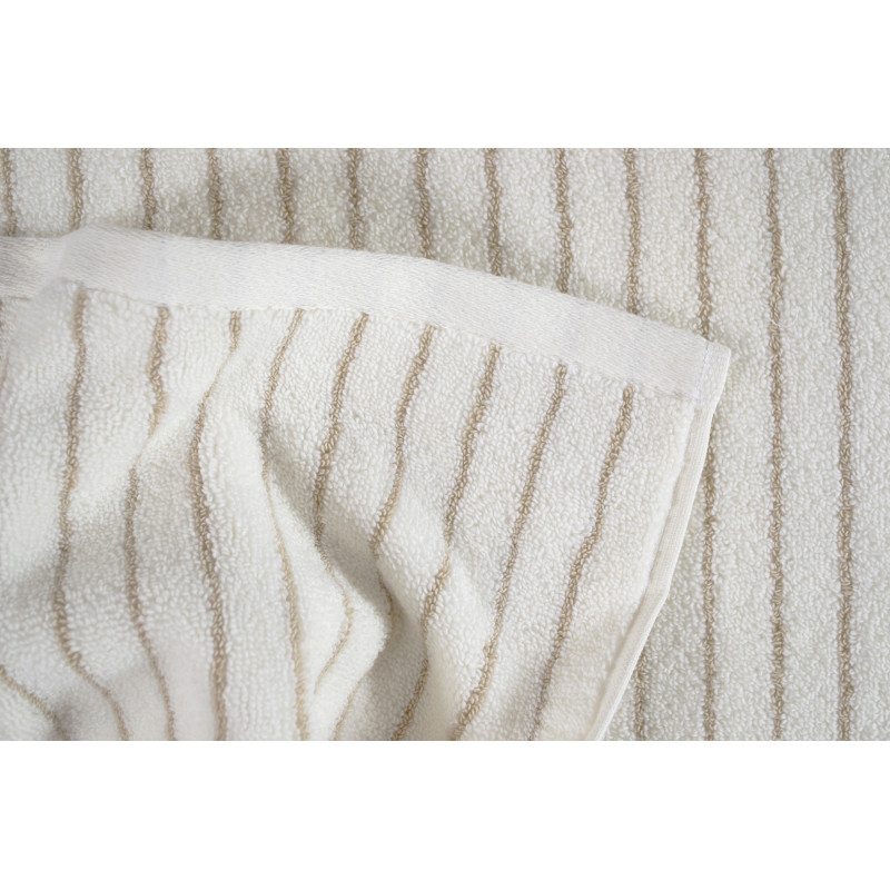 Рушник Lotus Home Готель Premium - Microcotton Stripe Ecru-Kahve 90*150 550 г/м²