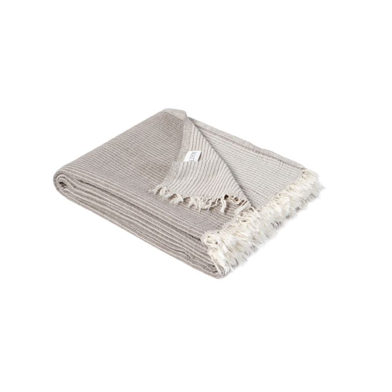 Покривало Lotus Home - Premium Stripe коричневий 190*225