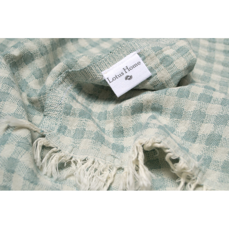 Покривало Lotus Home - Checked Gingham зелений 190*225
