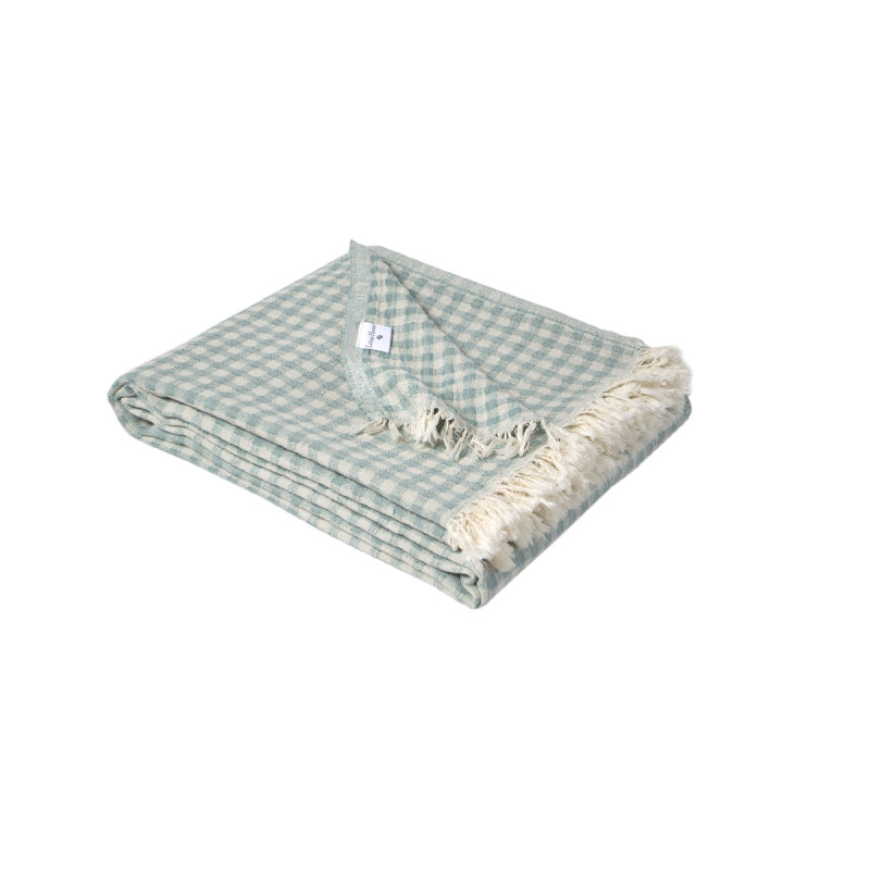 Покривало Lotus Home - Checked Gingham зелений 190*225