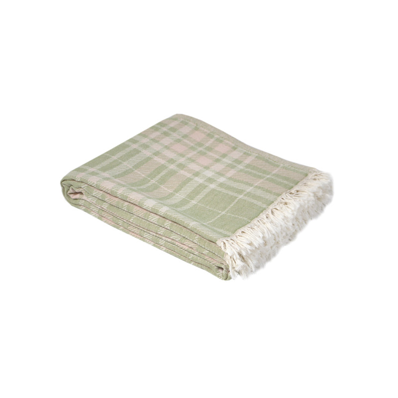 Покривало Lotus Home - Checked Caledonia м'ятний 190*225
