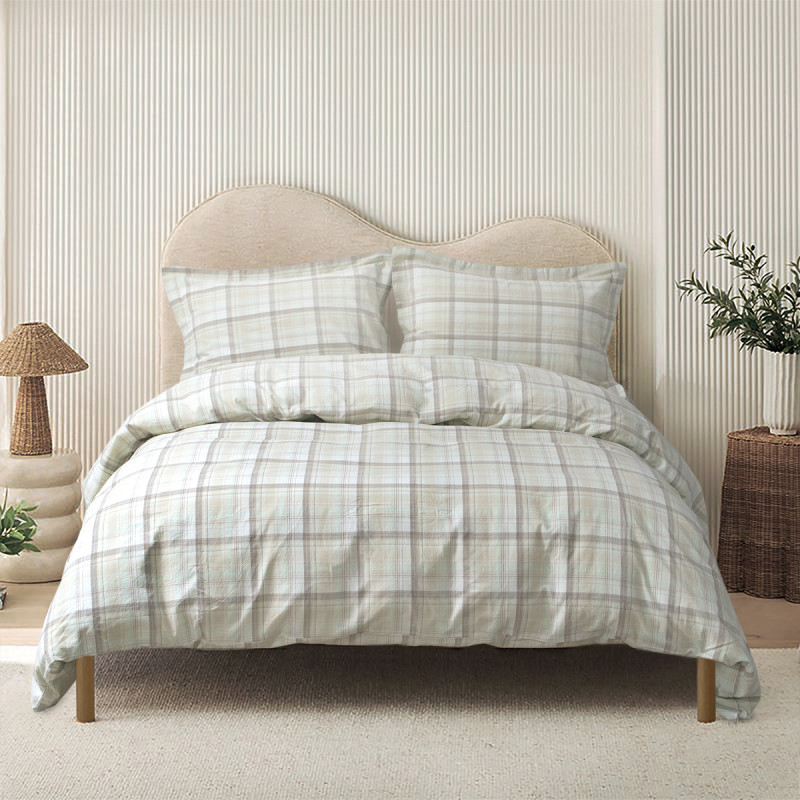 Постільна білизна Lotus Home - Checked Madras м'ятний євро