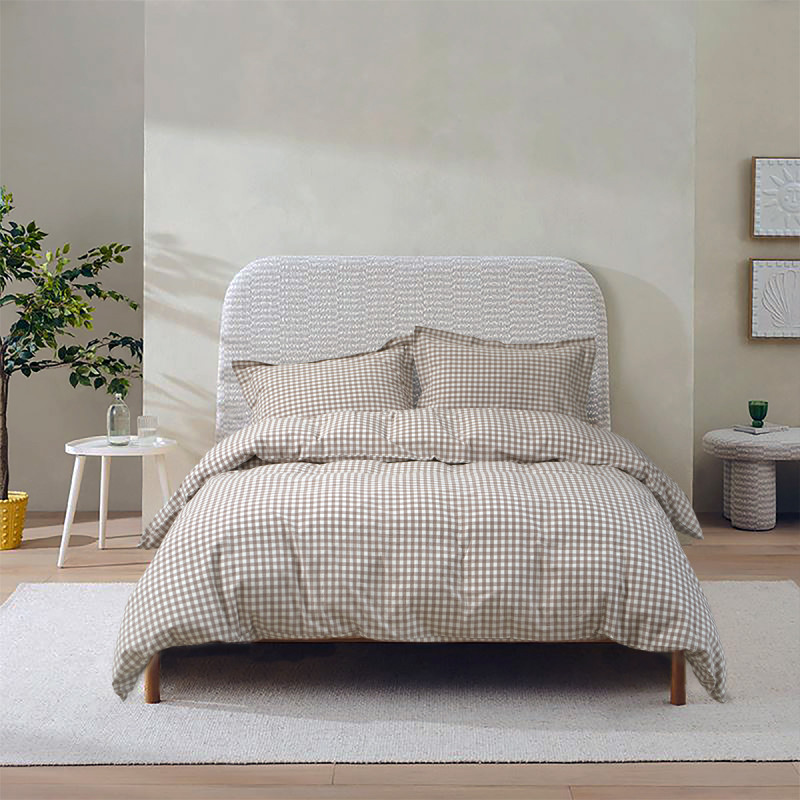 Постільна білизна Lotus Home - Checked Gingham кавовий євро