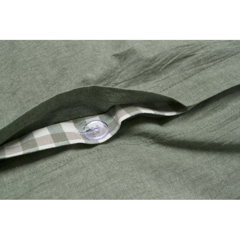 Постільна білизна Lotus Home - Checked Gingham оливковий євро