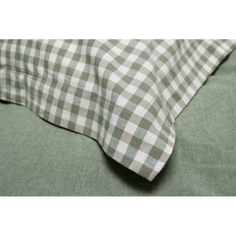 Постільна білизна Lotus Home - Checked Gingham оливковий сімейний