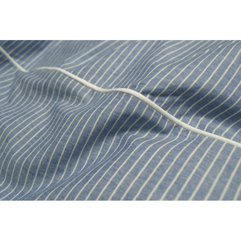 Постільна білизна Lotus Home - Premium Percale Stripe синій сімейний