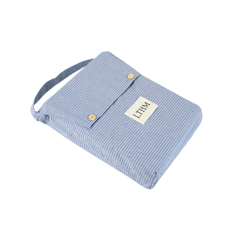 Постільна білизна Lotus Home - Premium Percale Stripe синій сімейний