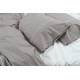 Постільна білизна Lotus Home - Premium Percale Stripe коричневий сімейний