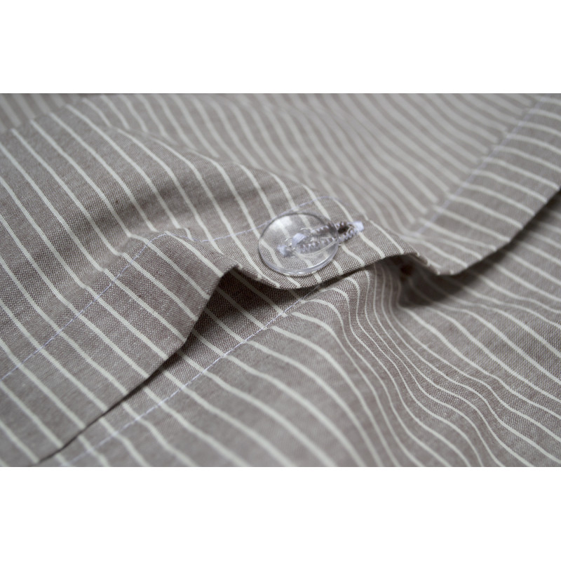 Постільна білизна Lotus Home - Premium Percale Stripe коричневий сімейний
