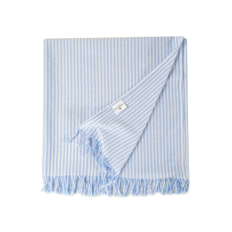 Рушник Lotus Home Pestemal - Argosa stripe 85*175 light-blue блакитний
