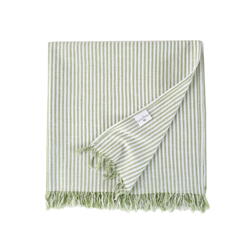 Рушник Lotus Home Pestemal - Argosa stripe 85*175 green зелений