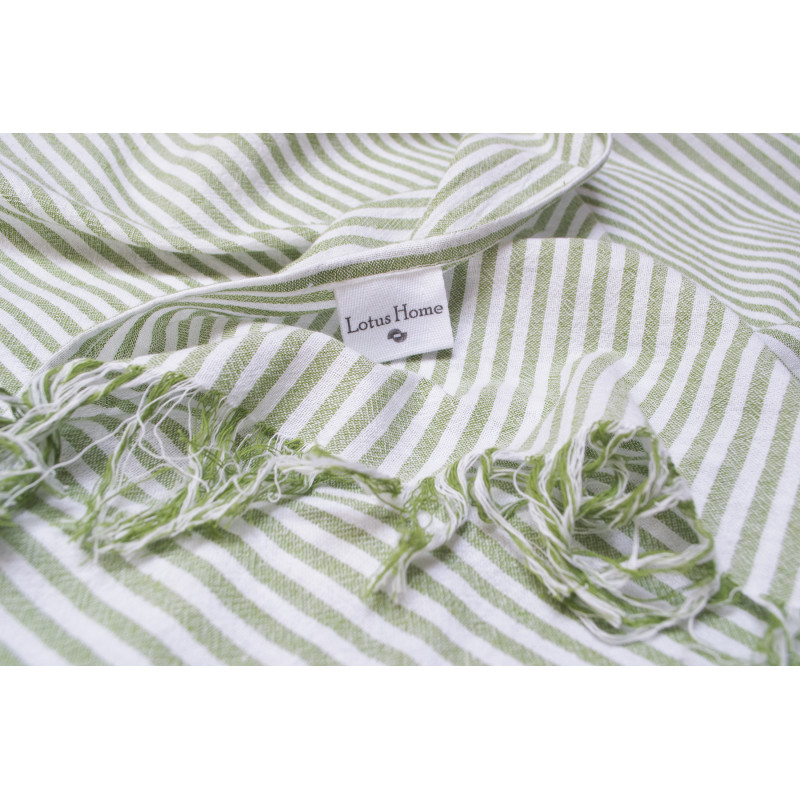Рушник Lotus Home Pestemal - Argosa stripe 85*175 green зелений