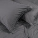 Постільна білизна сатин 210ТС Lotus Home - Brista антрацит сімейний (180*200+30см)
