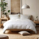 Постільна білизна сатин 210ТС Lotus Home - Brista молочний сімейний (160*200+30см)
