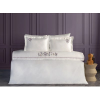 Постільна білизна Dantela Vita сатин з вишивкою - Veria murdum фіолетовий євро