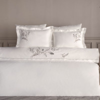 Постільна білизна Dantela Vita сатин з вишивкою - Sementa mint ментоловий євро