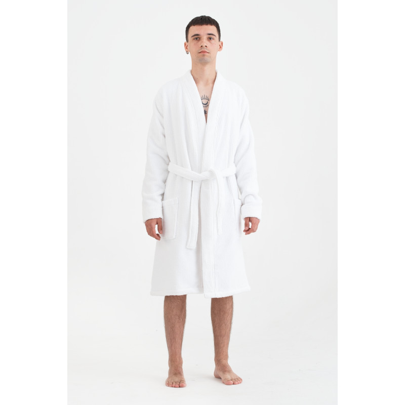 Халат-кімоно Lotus Home - Bold white махровий XL