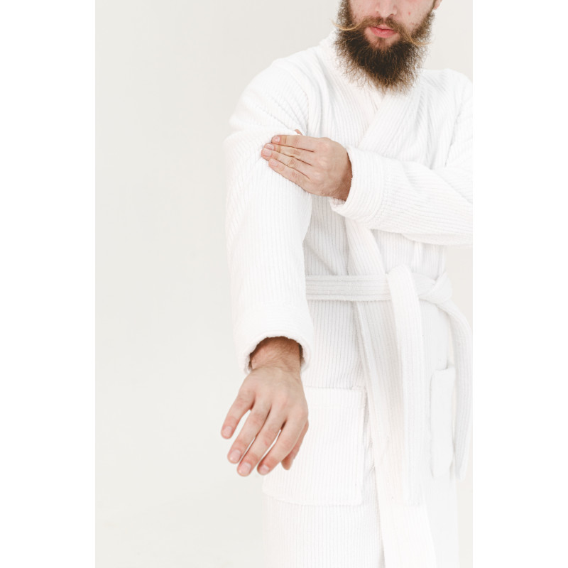 Халат-кімоно Lotus Home - Bold white махровий XL