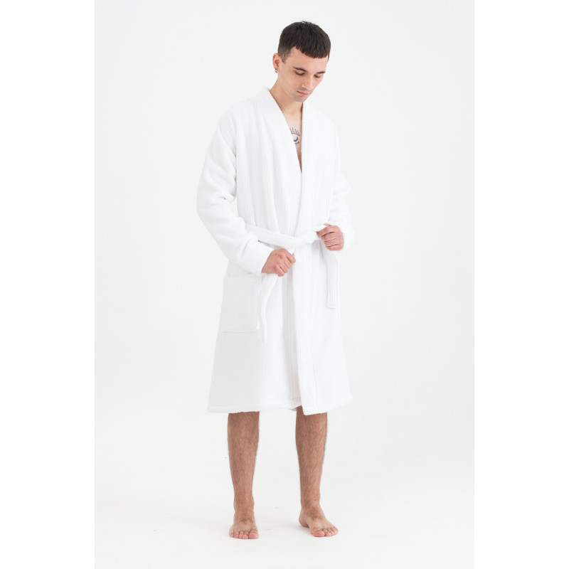 Халат-кімоно Lotus Home - Bold white махровий XL
