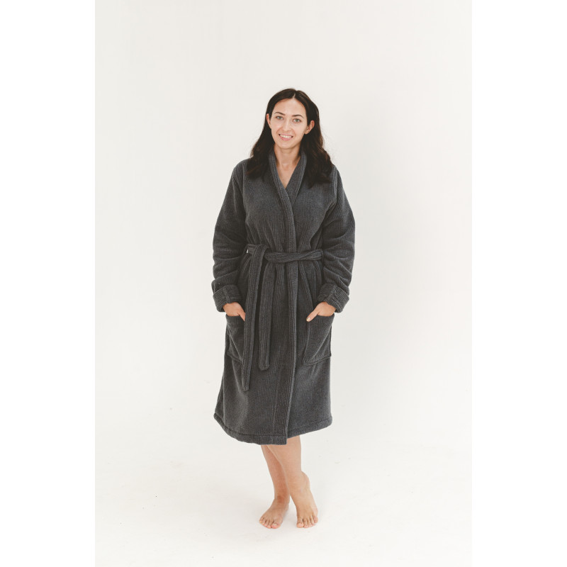 Халат-кімоно Lotus Home - Bold antrasit махровий L