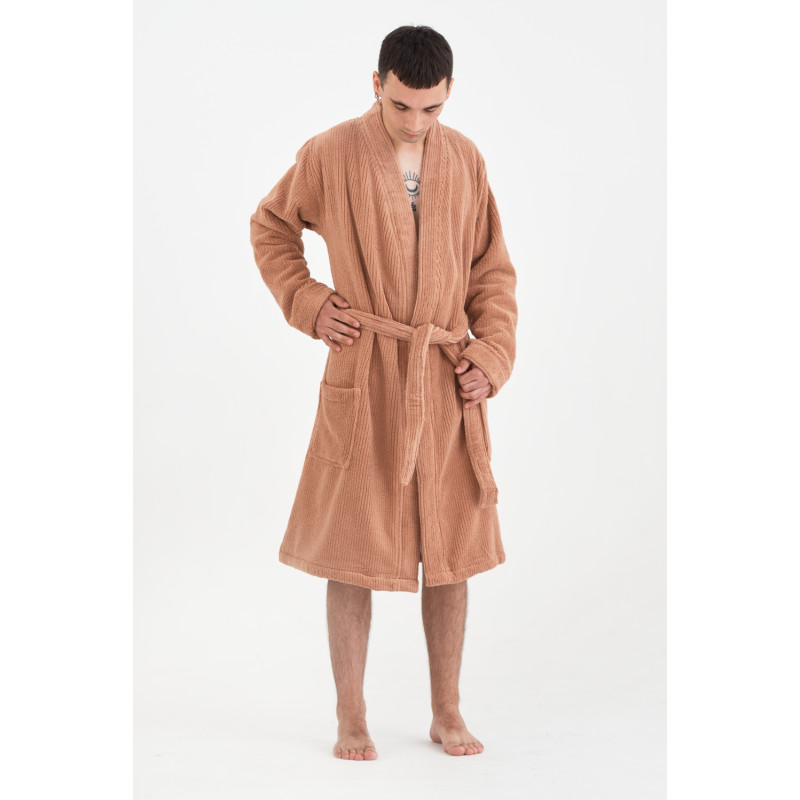 Халат-кімоно Lotus Home - Bold kiremit махровий XL