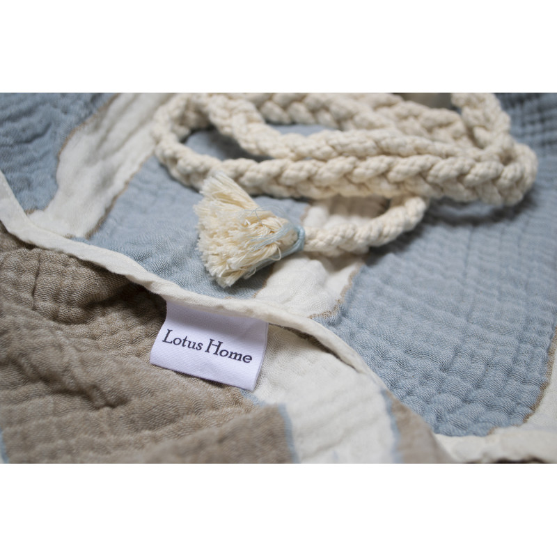 Халат Lotus Home - Milana muslin lead blue-khaki L/XL