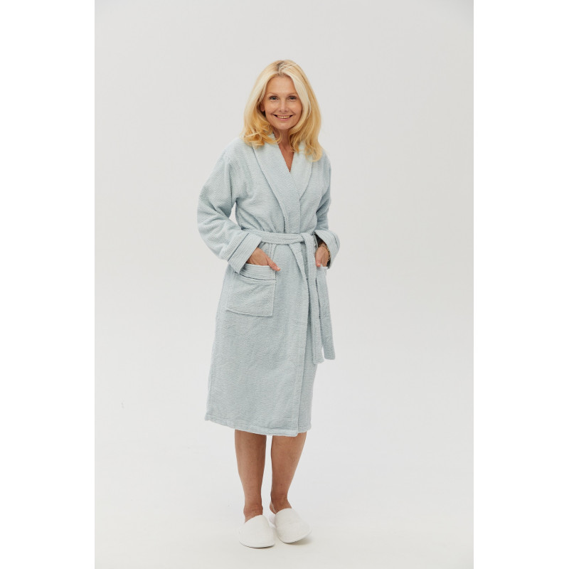 Халат махровий Lotus Home - Nella aqua L/XL