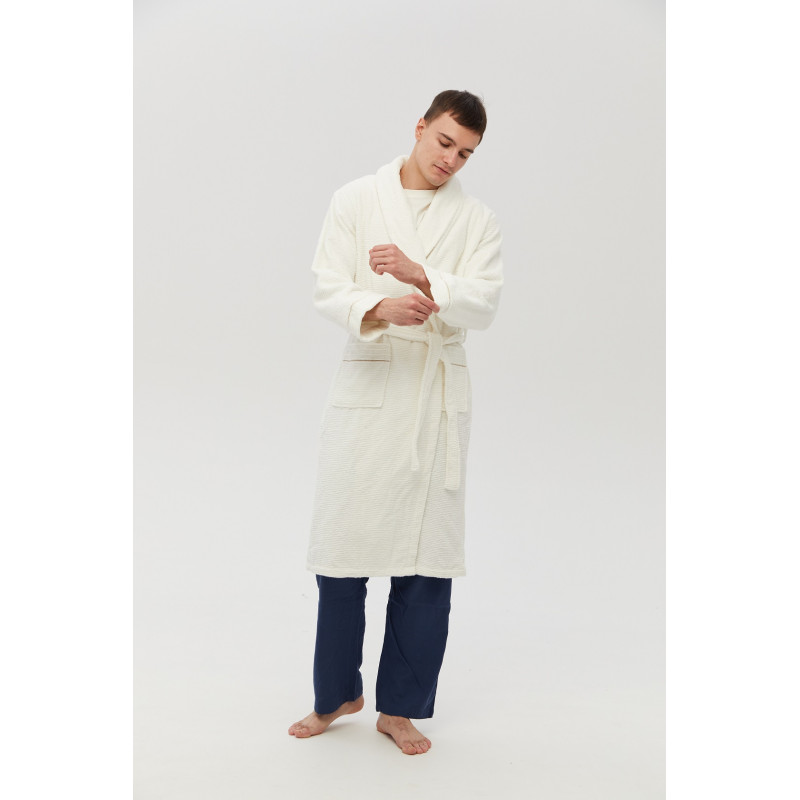 Халат махровий Lotus Home - Nella ekru L/XL