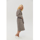 Халат махровий Lotus Home - Nella grey S/M