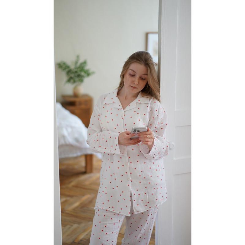 Піжама жіноча Lotus Home - Molly Heart muslin L/XL