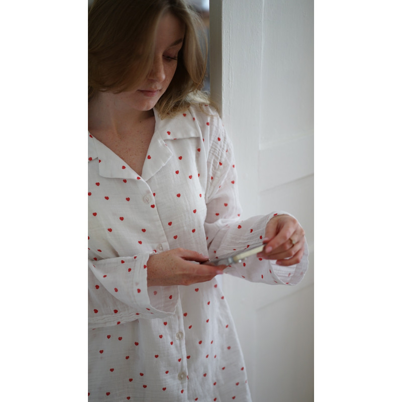 Піжама жіноча Lotus Home - Molly Heart muslin L/XL