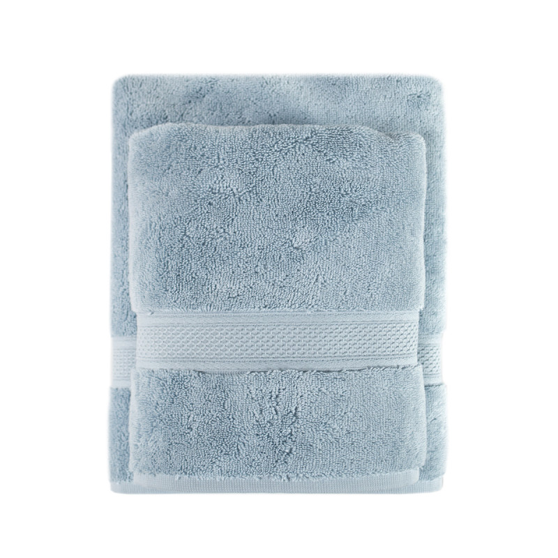 Рушник махровий Lotus Home - Grand soft twist blue блакитний  50*90