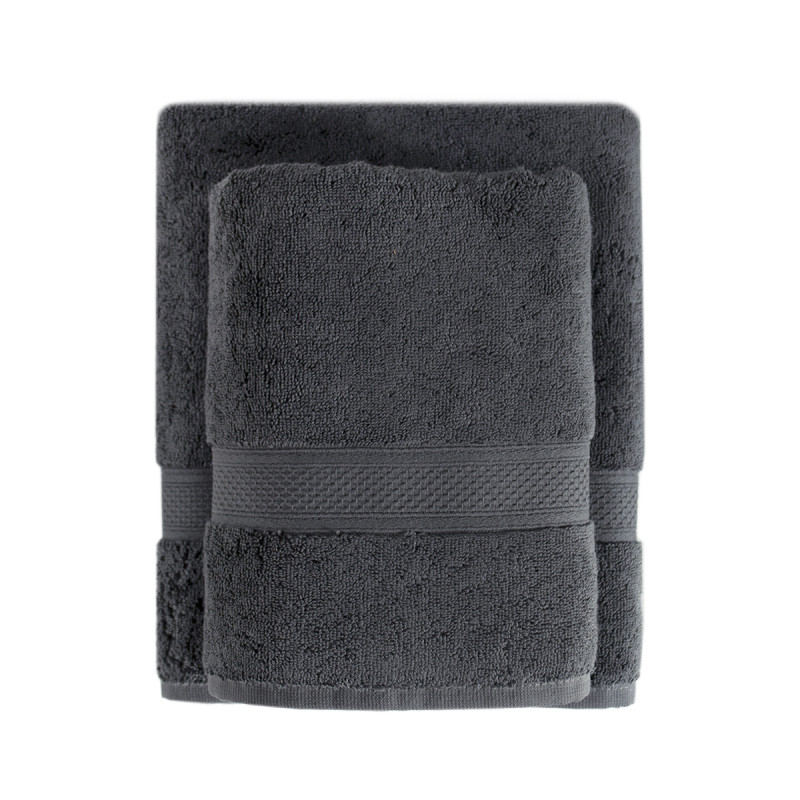 Рушник махровий Lotus Home - Grand soft twist antrasit антрацит 90*150