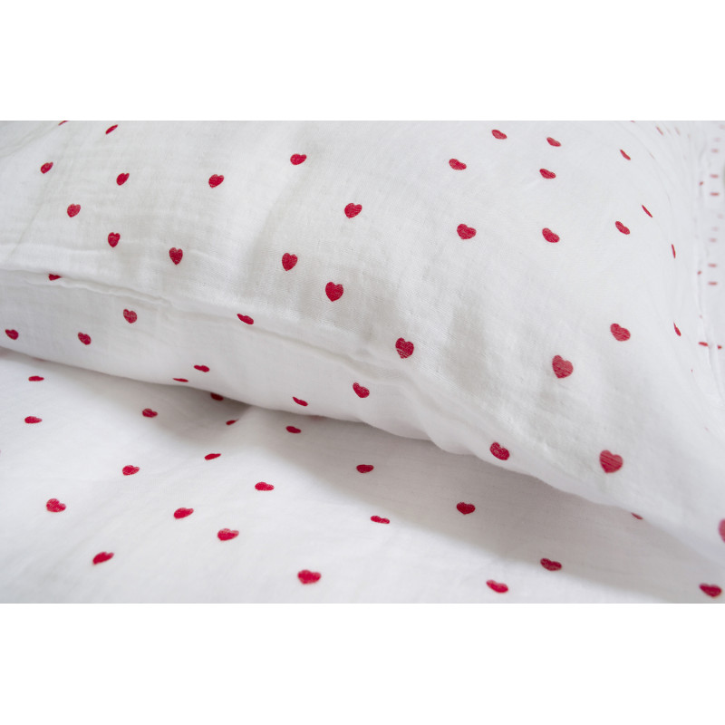 Постільна білизна muslin Lotus Home - Molly Heart євро