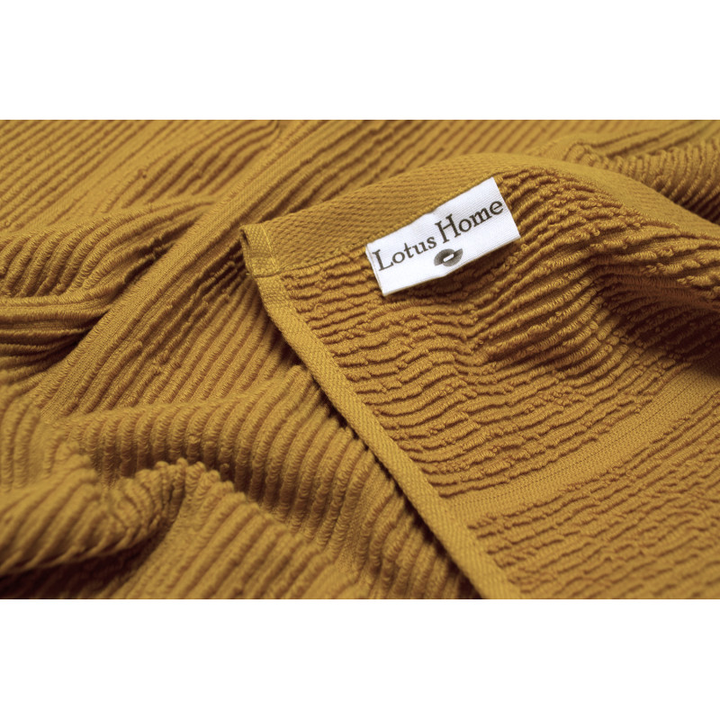 Рушник Lotus Home - Sophie mustard гірчичний 50*90
