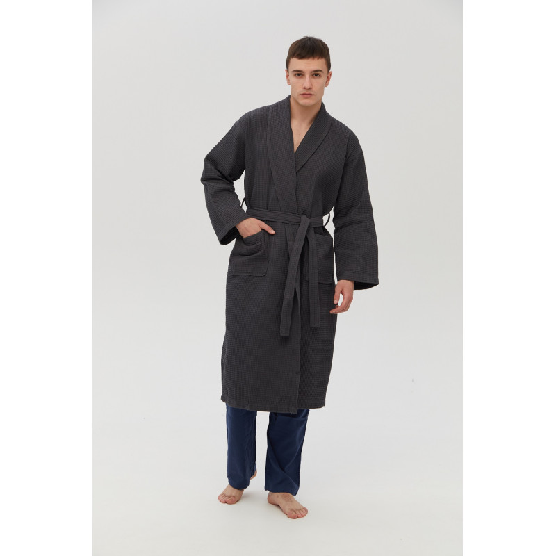 Халат Lotus Home - Waffle antrasit XL