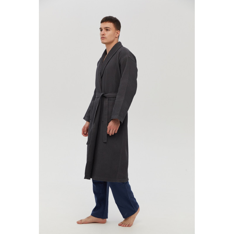 Халат Lotus Home - Waffle antrasit 4XL