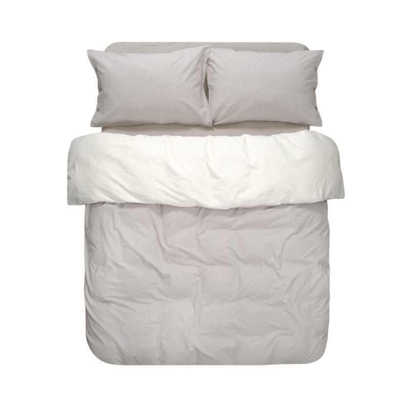Постільна білизна Lotus Home Washed cotton - Daften kahve-bej євро