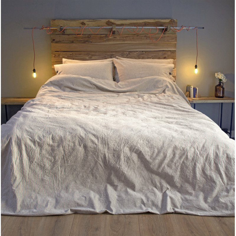 Постільна білизна Lotus Home Washed cotton - Daften kahve-bej євро