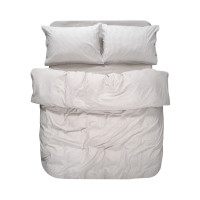 Постільна білизна Lotus Home Washed cotton - Pinstripe kahve-bej євро