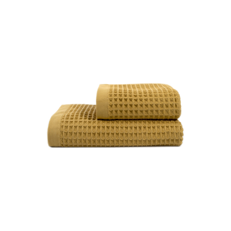 Рушник Lotus Home - Waffle mustard гірчичний 50*90